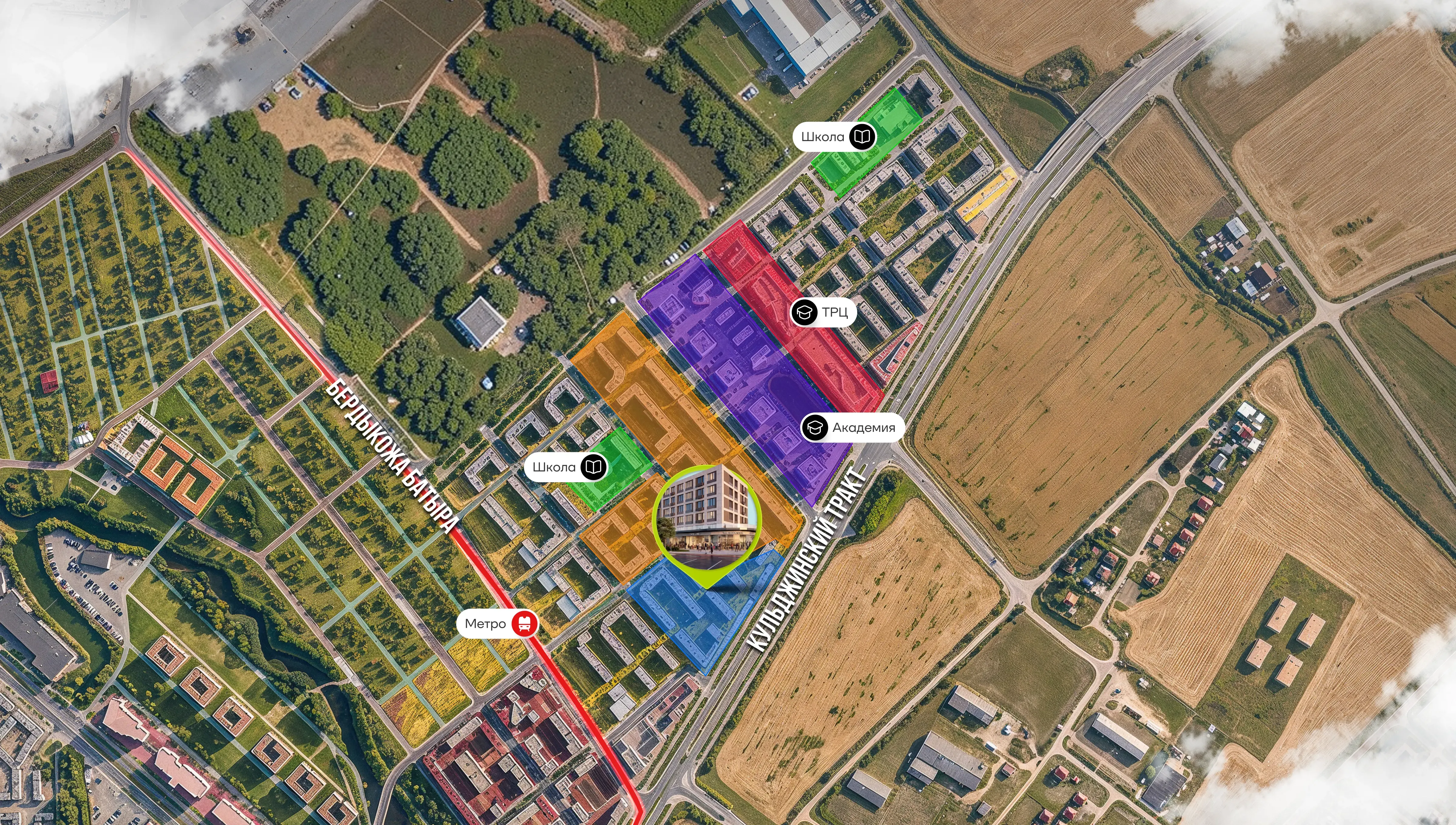 Карта территории EASTOWN на Кульджинском тракте